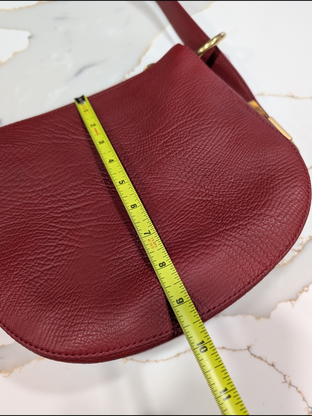 Burberry Red Leather Shoulder Bag with Gold Hardware - Picture 2 of 5